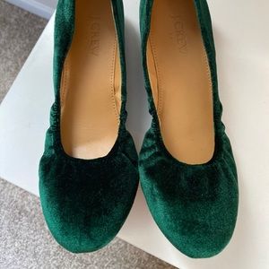 J.crew velvet flats